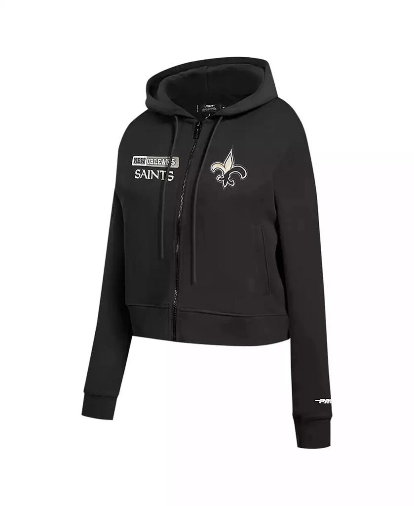 Pro Standard Women's Black New Orleans Saints Split Logo Full-Zip Hoodie 5