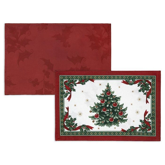 Elrene Home Fashions Toy
s Delight Engineered Reversible Placemats, Set of 4 3