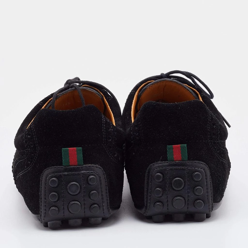 Gucci Gucci Black Brogue Suede Derby Lace Up Loafers Size 41 5