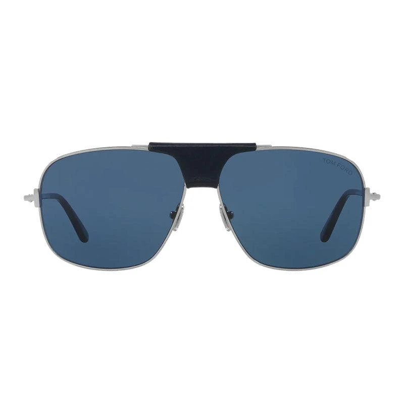 Tom Ford Tom Ford Sunglasses Aviator Full Rim, Shiny Palladium Frame and Blue Lens FT109616V 2