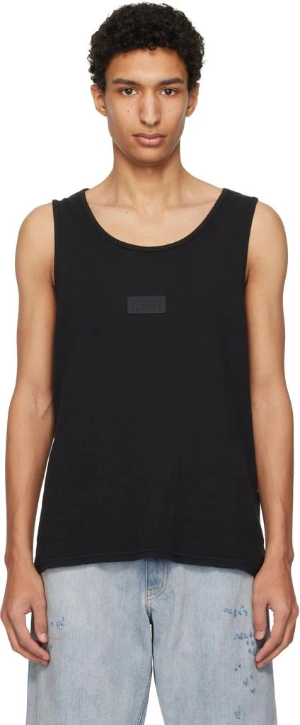 MM6 Black Logo Patch Tank Top