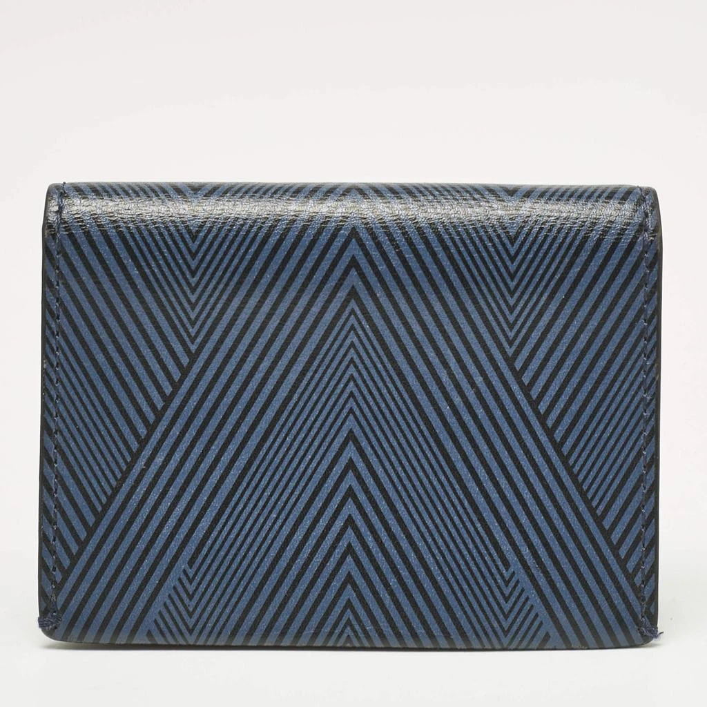 Tumi TUMI Blue/Black Printed Leather Gusseted Card Case 4