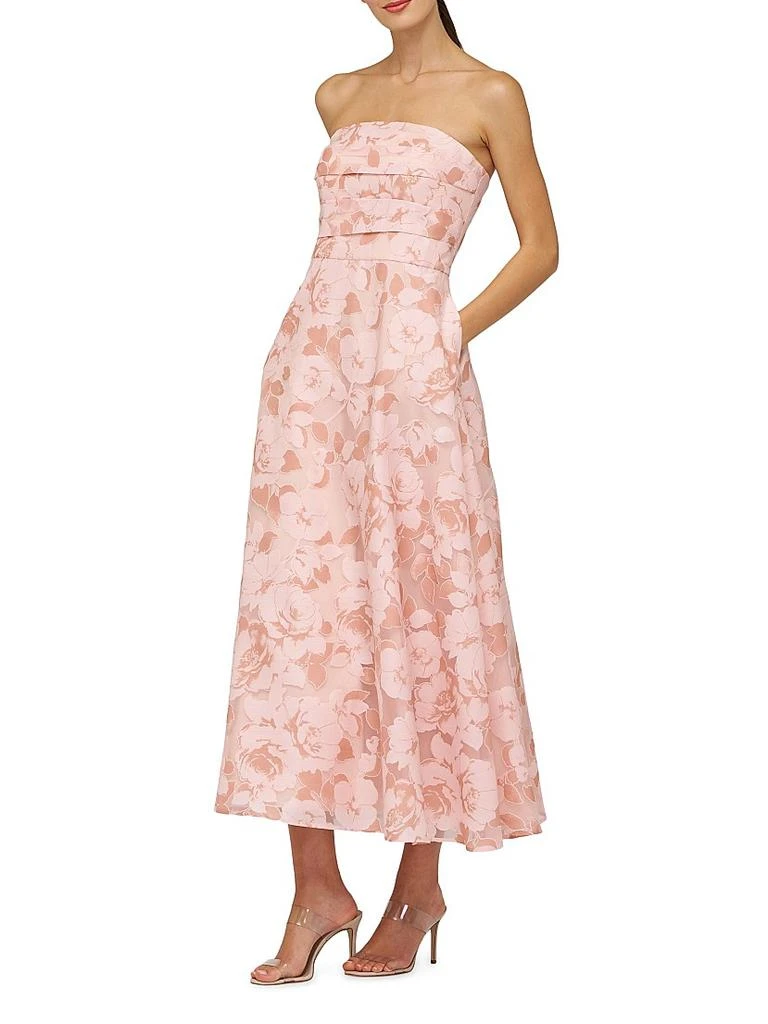 toile bridesmaid dresses Simple Dusty Strapless Tea Length Bridesmaid Dresses main image 1