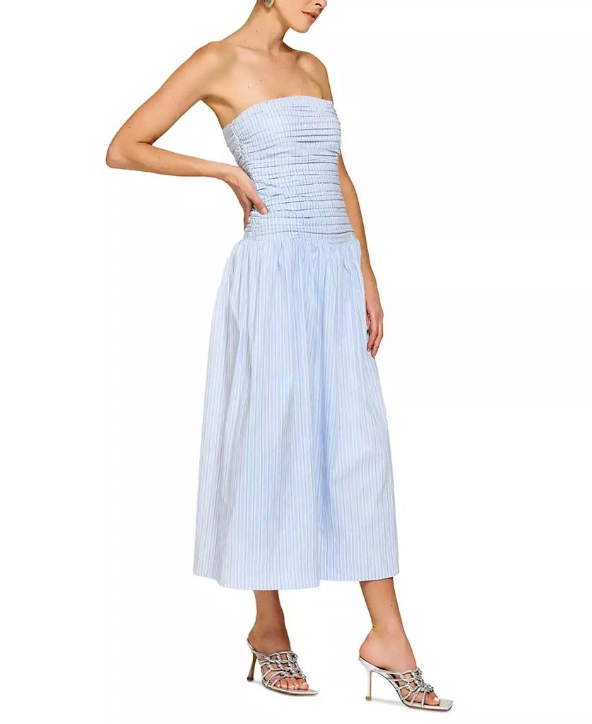 Line & Dot Women's Darra Striped Strapless Midi Dress 4