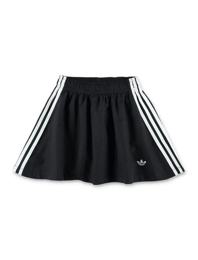 Adidas Adidas Kids Logo Embroidered Striped Mini Skirt