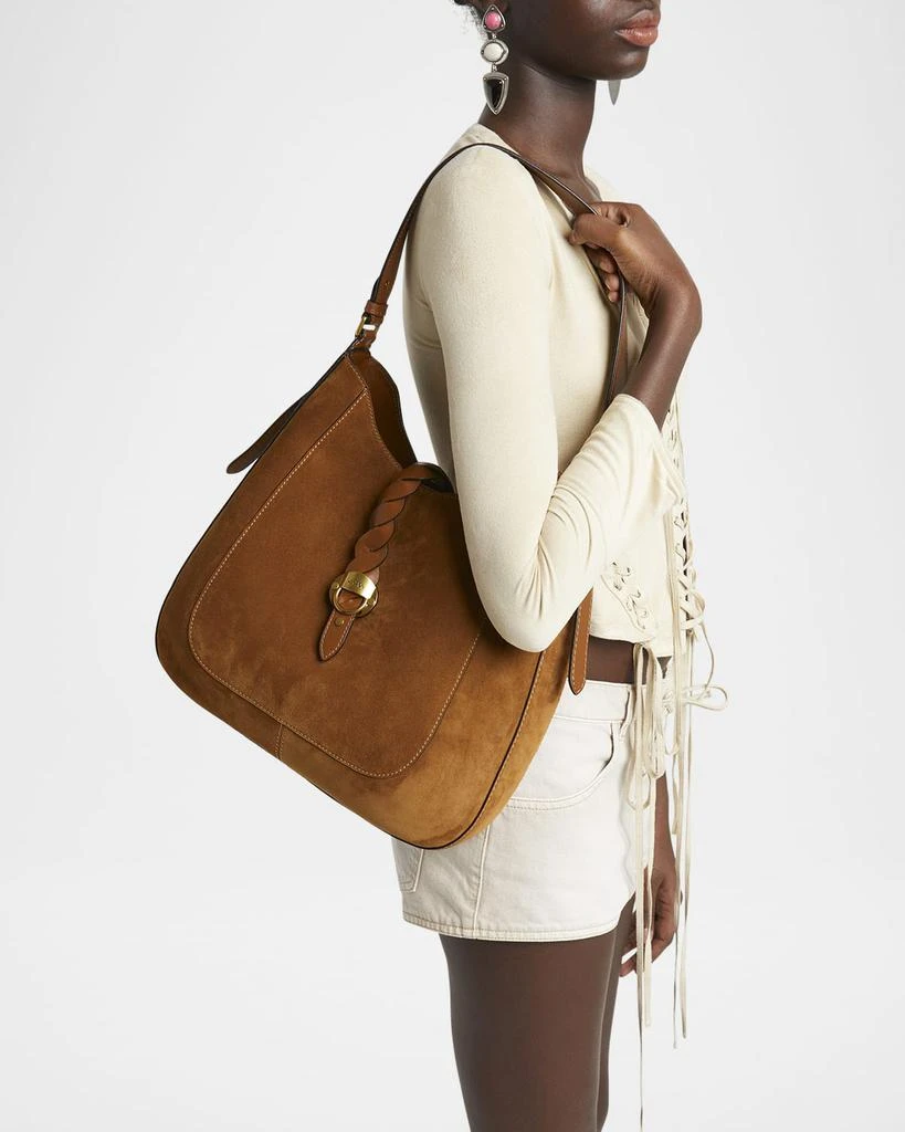 Isabel Marant Altay Woven Suede Hobo Bag 2