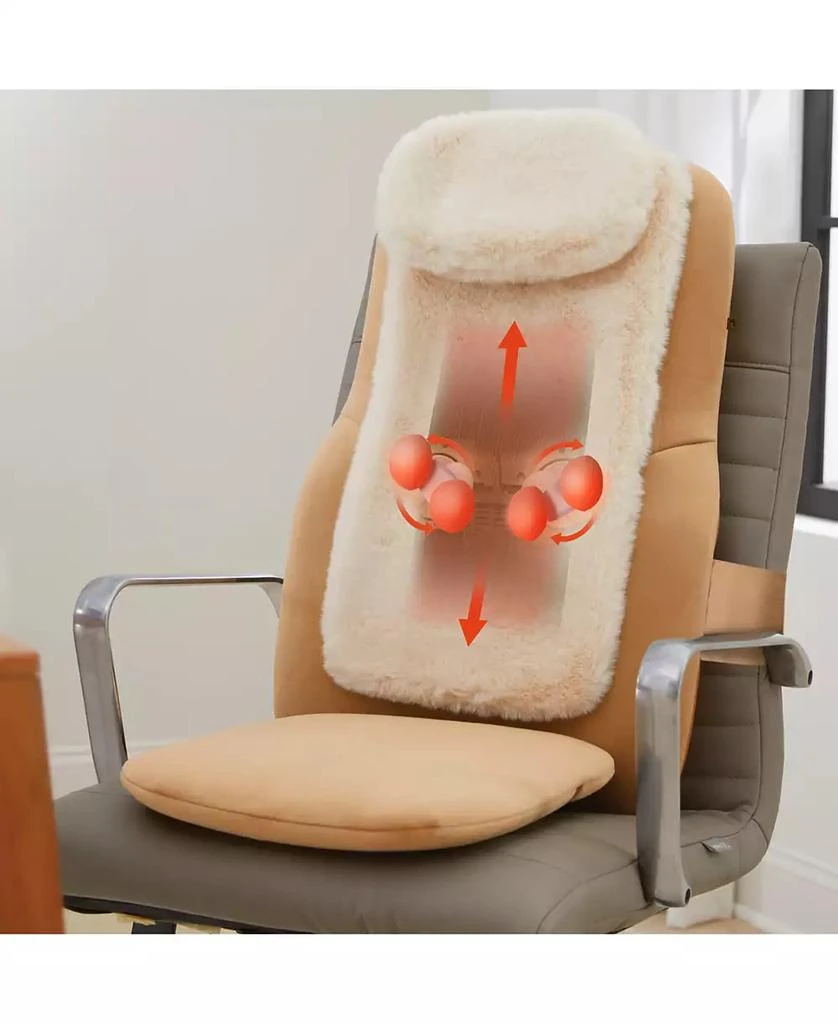 Sharper Image Shiatsu Luxe Chair Pad, Heated Seat Topper Massager 3