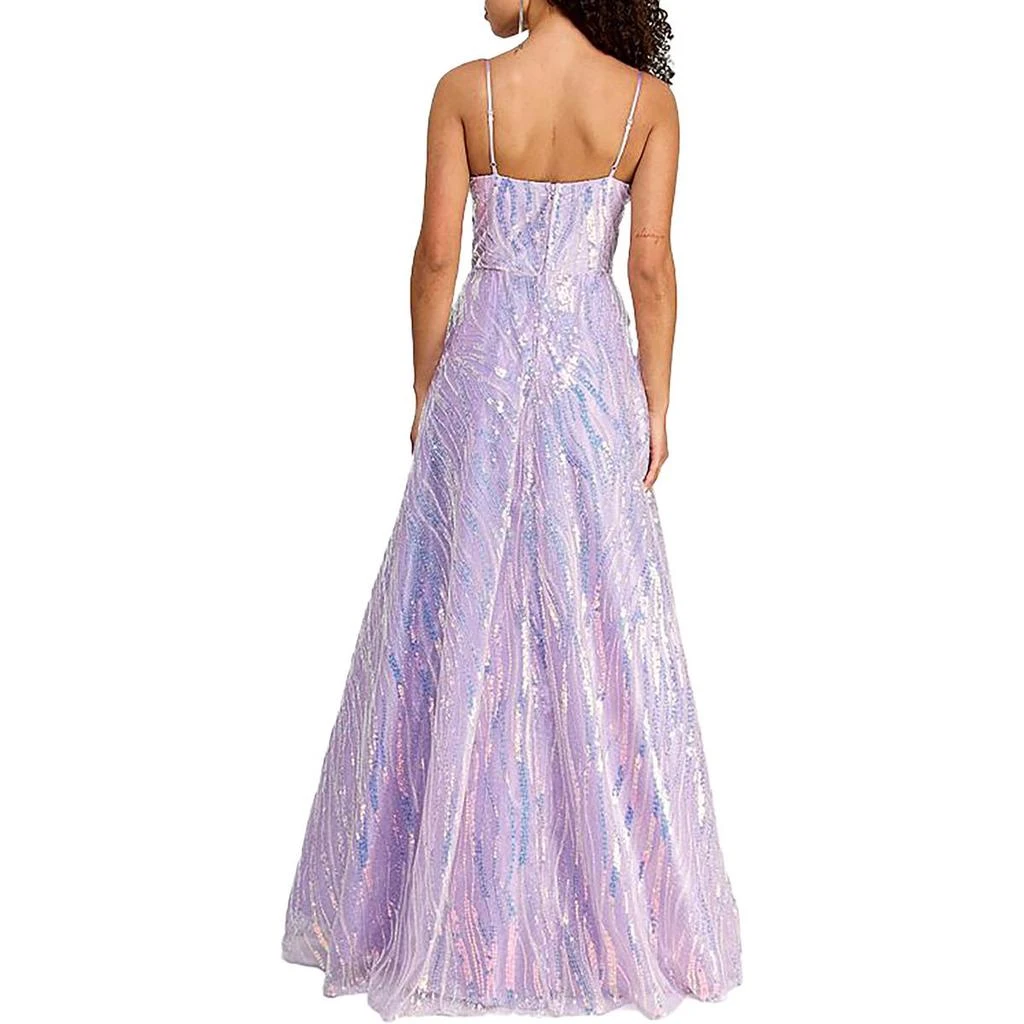 TLC Say Yes To The Prom Juniors Womens Sequined Corset Seamed Evening Dress 2