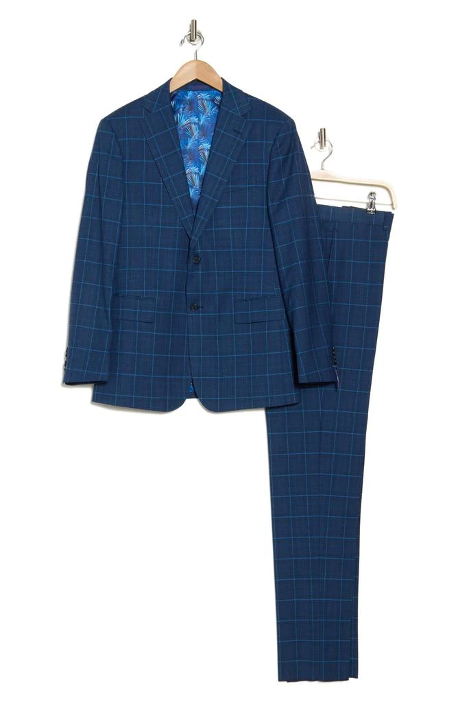 English Laundry Windowpane Blue Mélange Suit 3