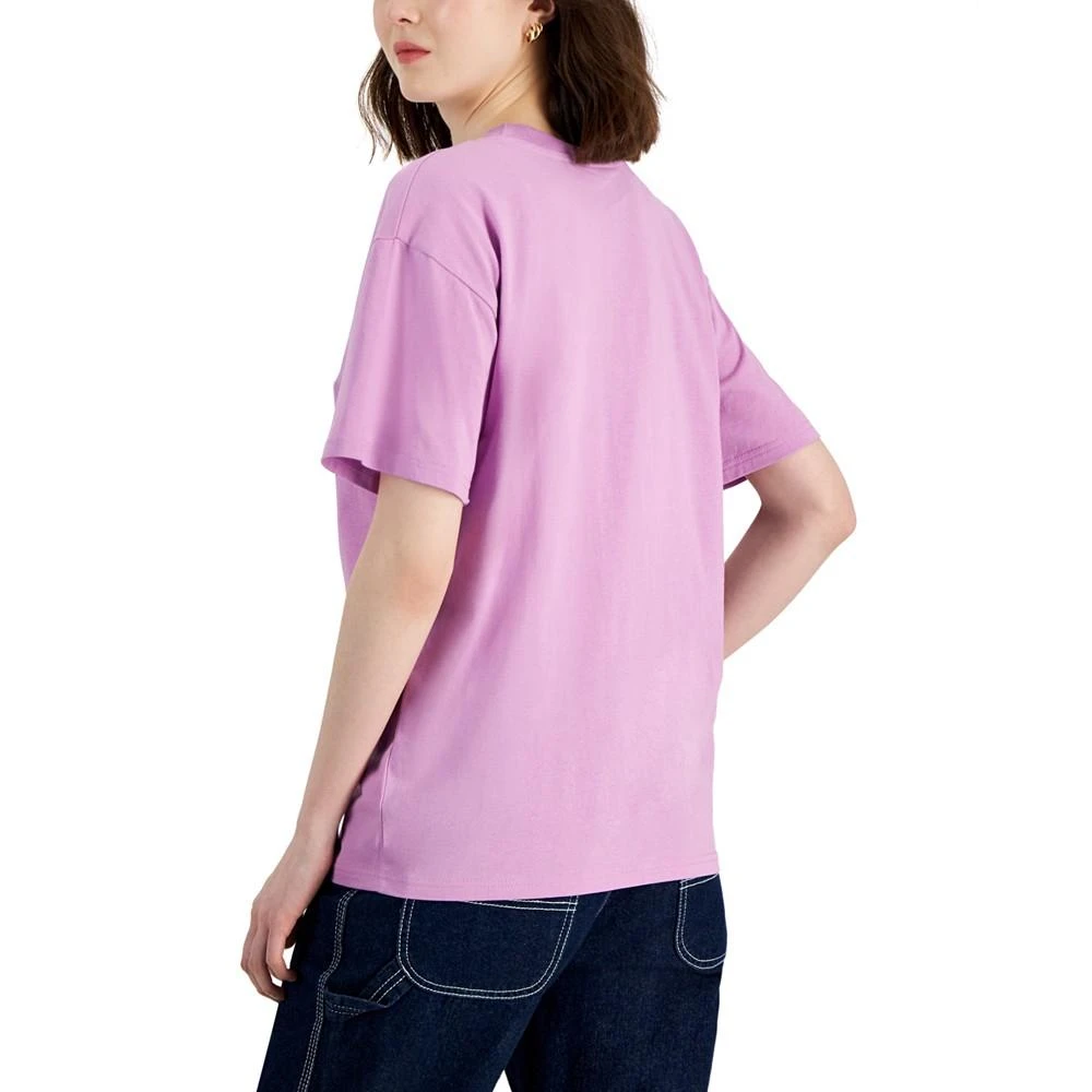 Disney Juniors' Stitch Floral Boyfriend T-Shirt 2