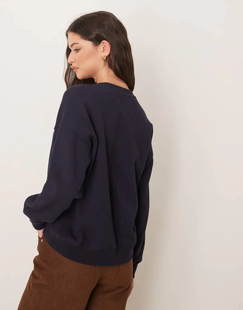 Gant GANT embroided 1949 logo sweatshirt in navy 4