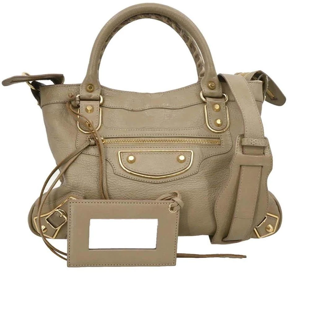 Balenciaga Town Classic Studs Bag Leather Leather Handbag (Pre-Owned)