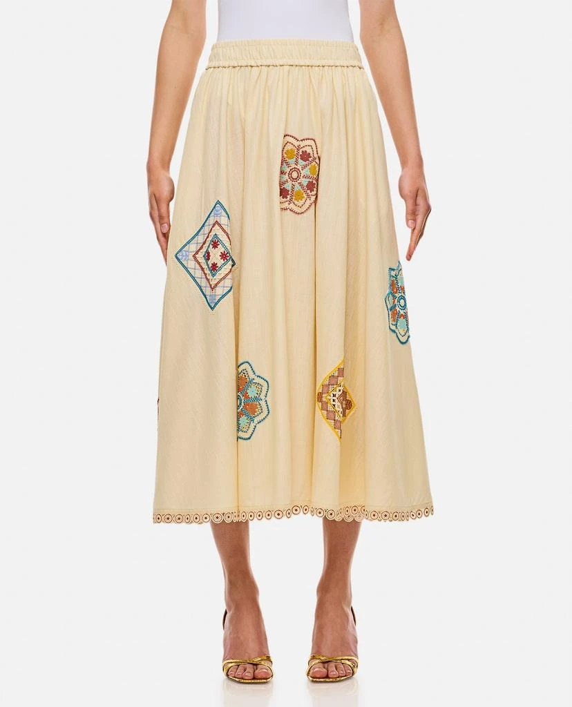 Zimmermann Zimmermann Ottie Flared Midi Skirt 1