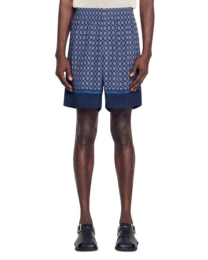 Sandro Men's Patterned Relaxed Fit Bermuda Shorts