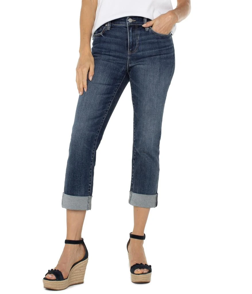 Liverpool Los Angeles Petite Charlie Crop Wide Rolled Cuff 22" Inseam 1