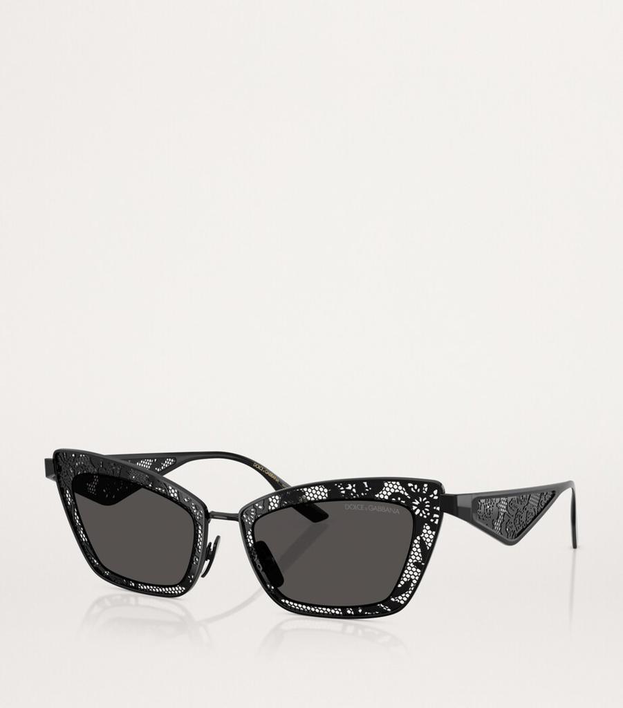 Dolce & Gabbana Steel Cat Eye Sunglasses