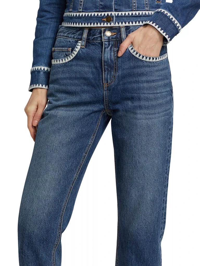 Ramy Brook Joy Embroidered Crop Jeans 6