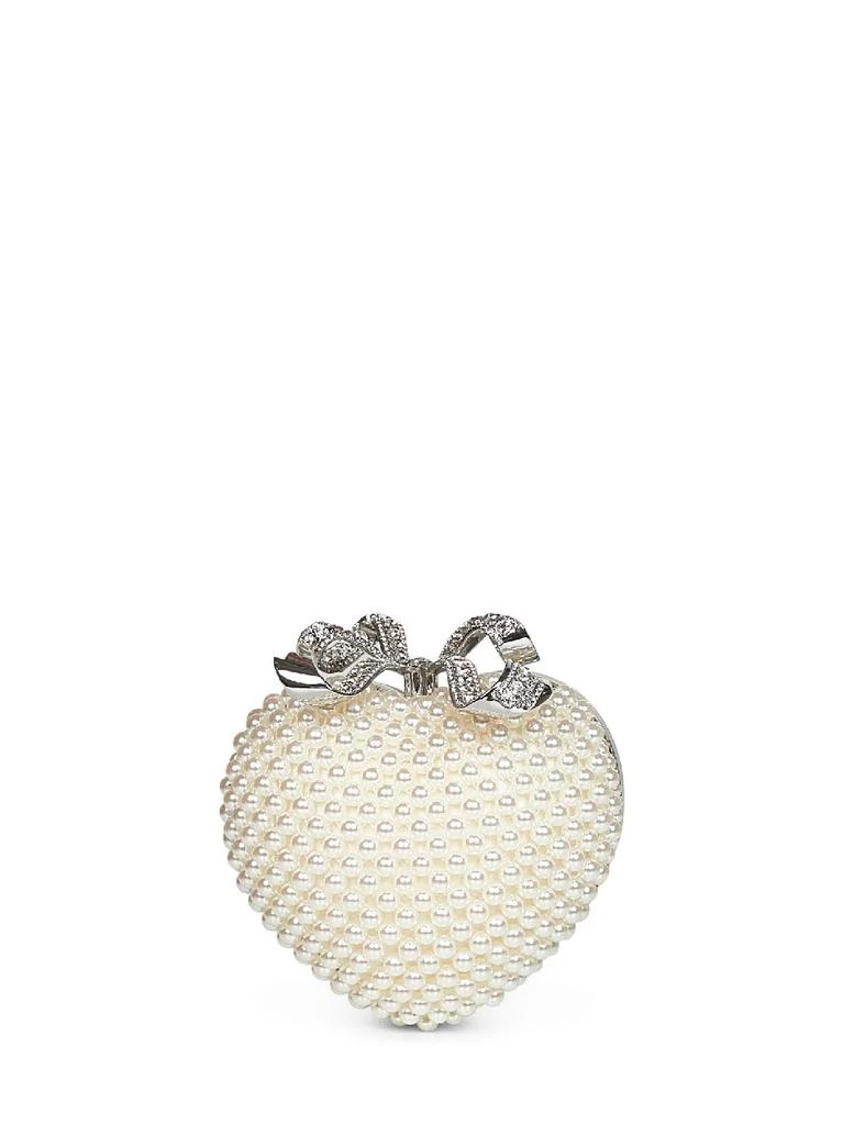 Self Portrait SELF PORTRAIT | Cream Pearl Heart clutch bag | Women | PZ