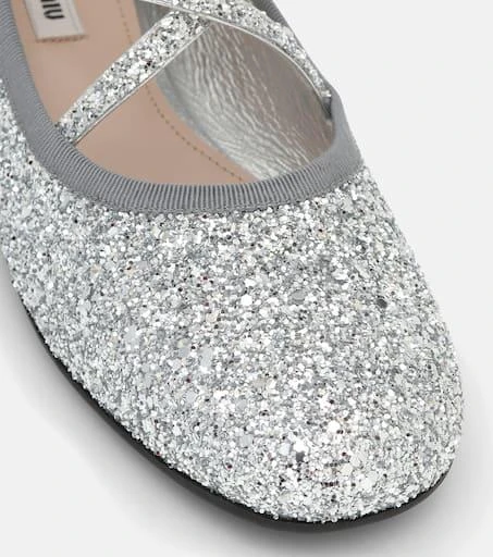 Miu Miu Glitter ballet flats 6