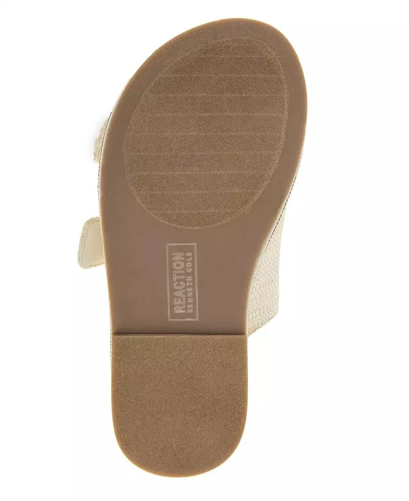 Kenneth Cole Women's Sydney Two Band Jewel Buckle Flat Sandals 5