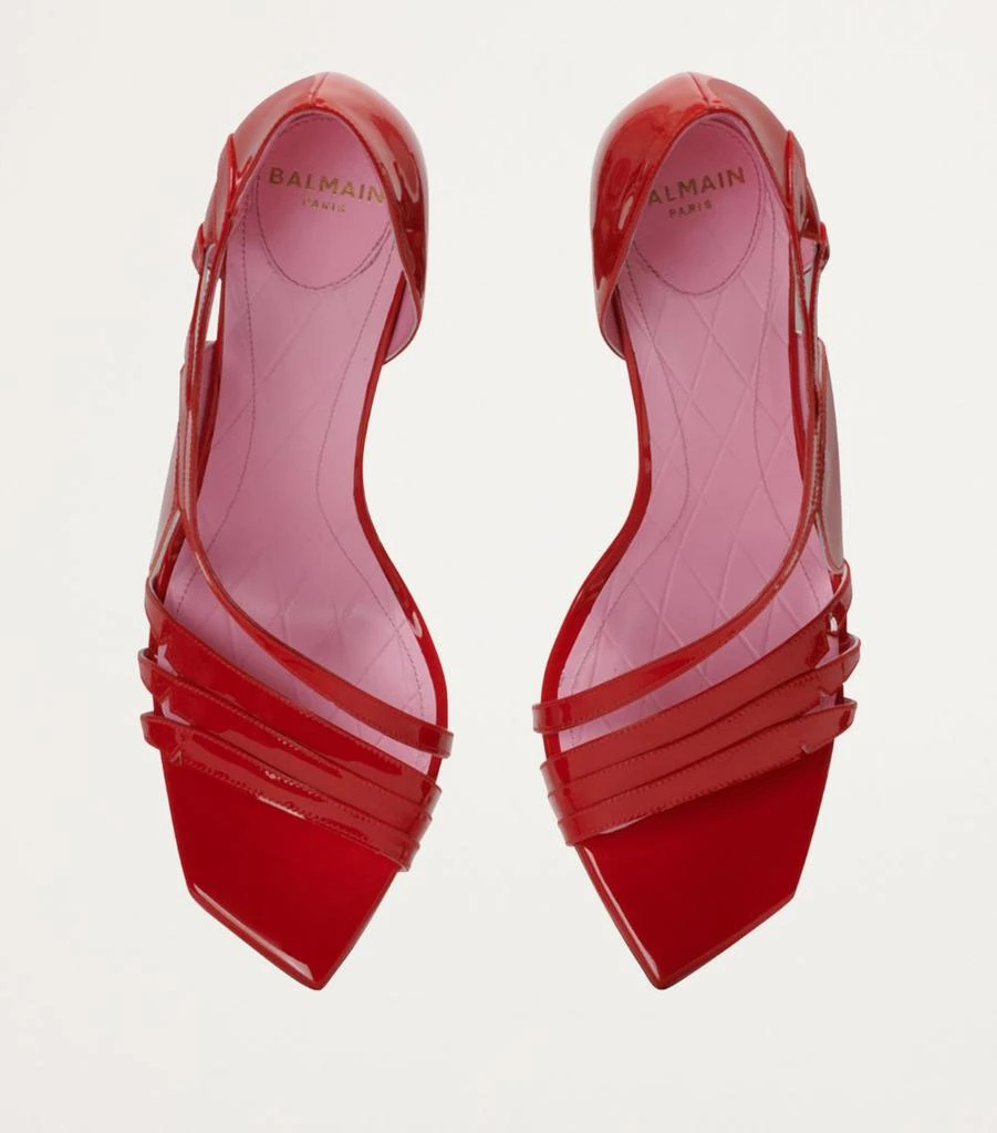 Balmain Patent Leather Eden Heeled Sandals 95 5