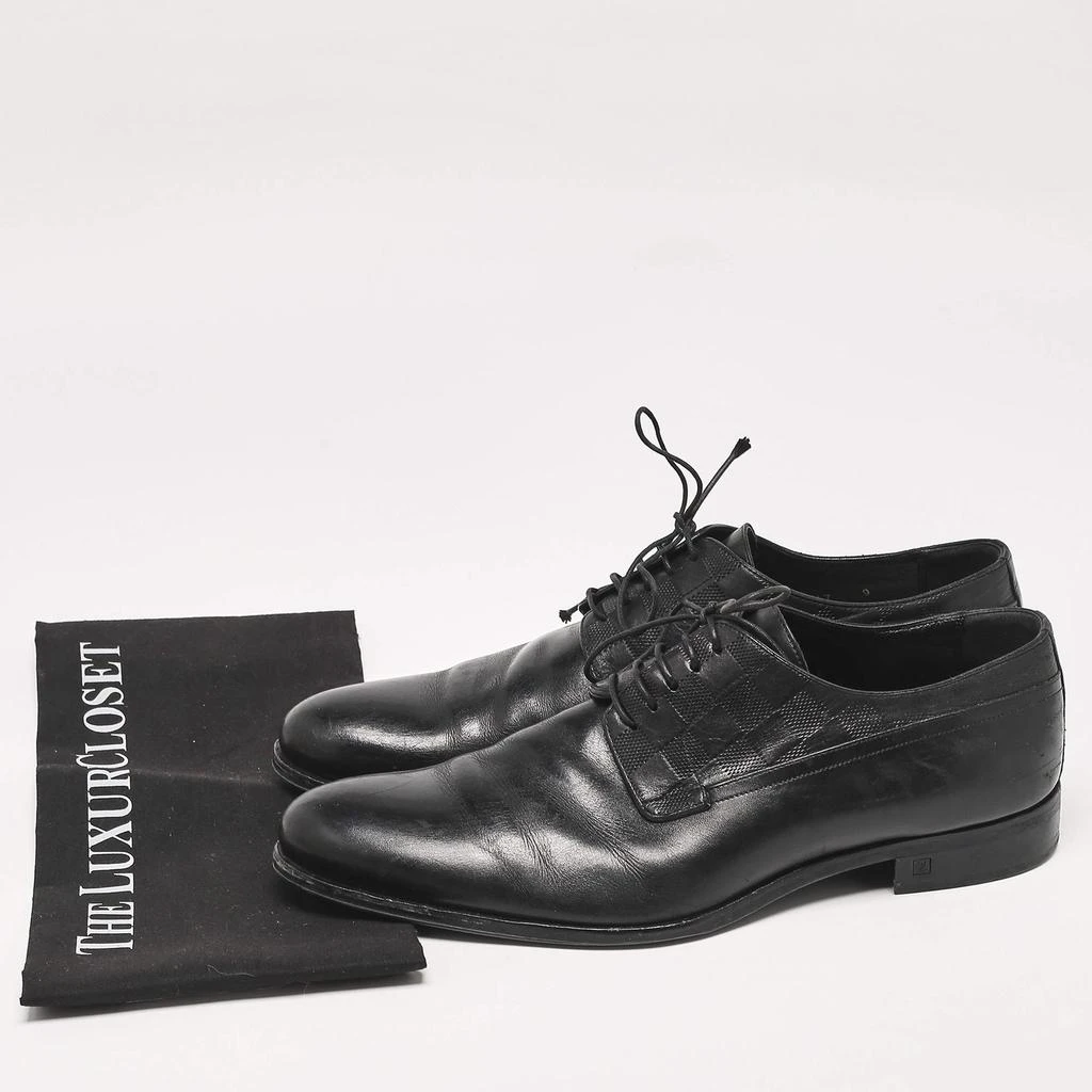 Louis Vuitton Louis Vuitton Black Damier Embossed Leather Lace Up Oxfords Size 43 9