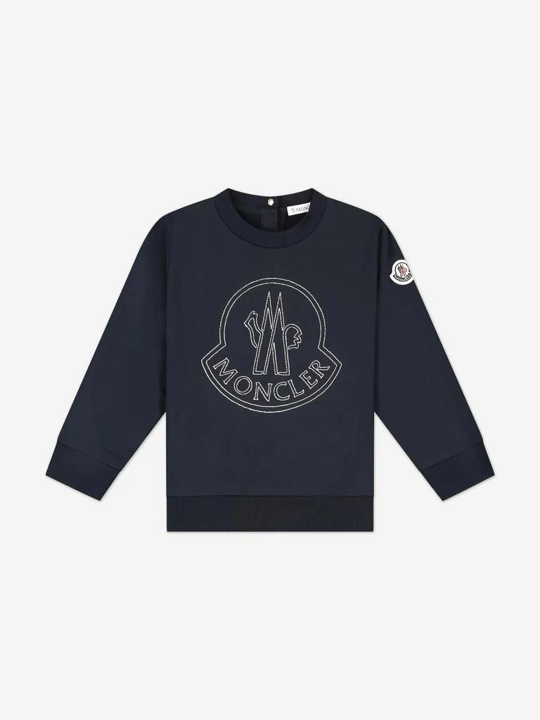 Moncler Moncler Enfant Baby Boys Logo Sweatshirt in Navy