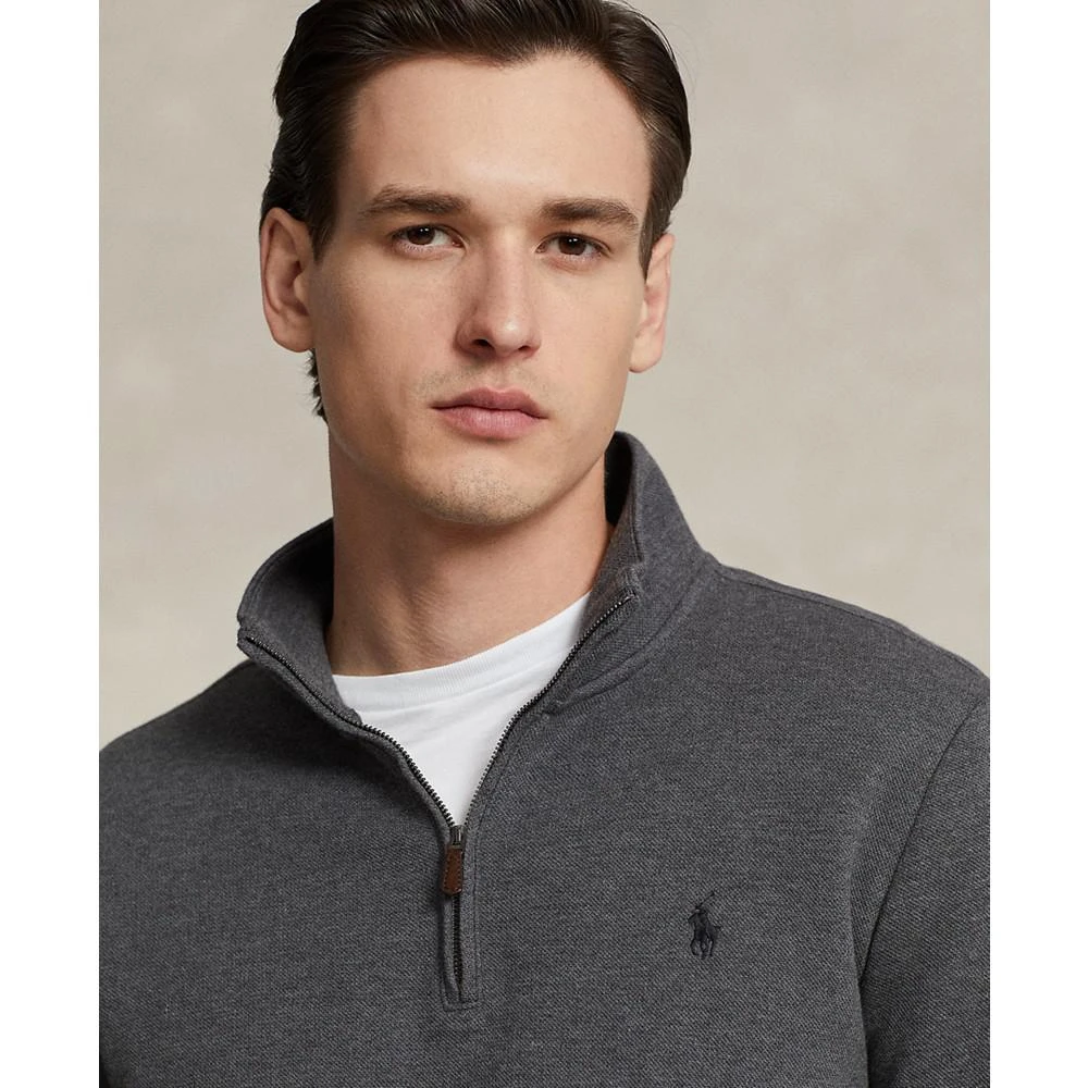 Ralph Lauren Men's Double-Knit Mesh Quarter-Zip Pullover 3