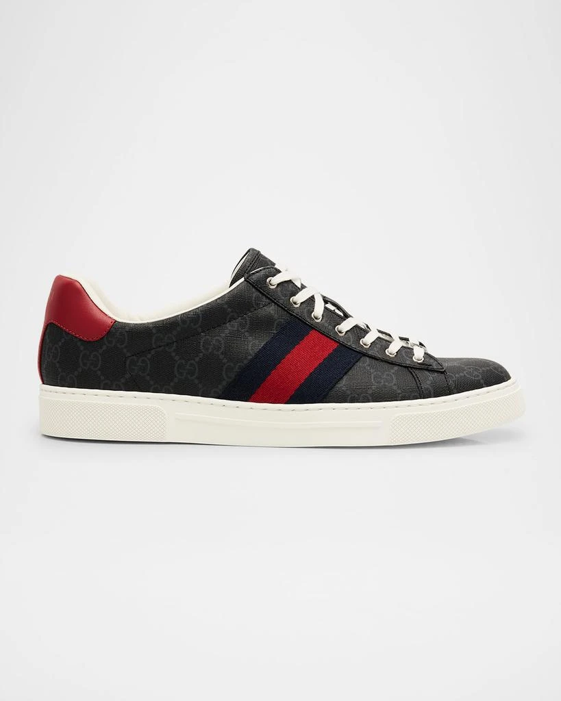 Gucci Men's Gucci Ace Low-Top Sneakers with Web 1