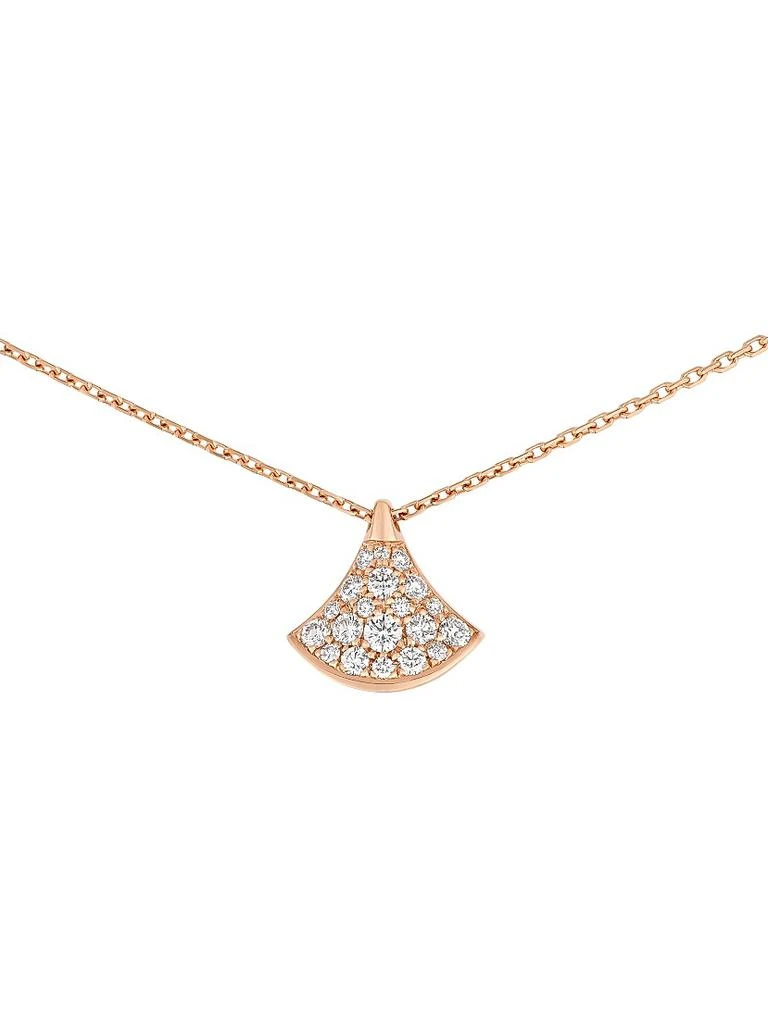 BVLGARI Divas' Dream 18K Rose Gold & 0.19 TCW Diamond Pendant Necklace 5