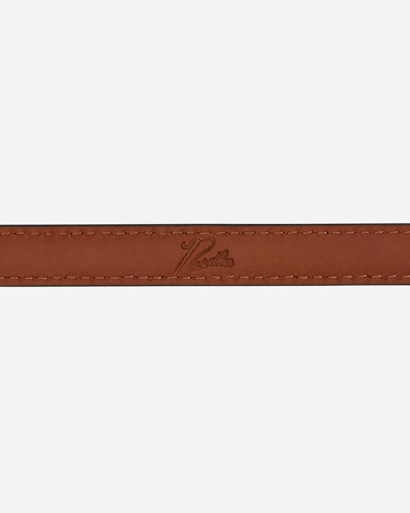 Needles Peace Buckle Narrow Belt Black 6