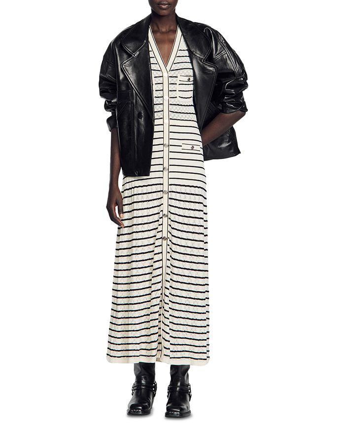 Sandro Molina Striped Knit Dress