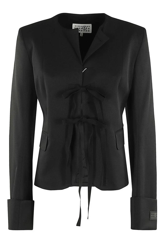 MM6 MM6 Maison Margiela Tied Fastened Satin Blazer 1
