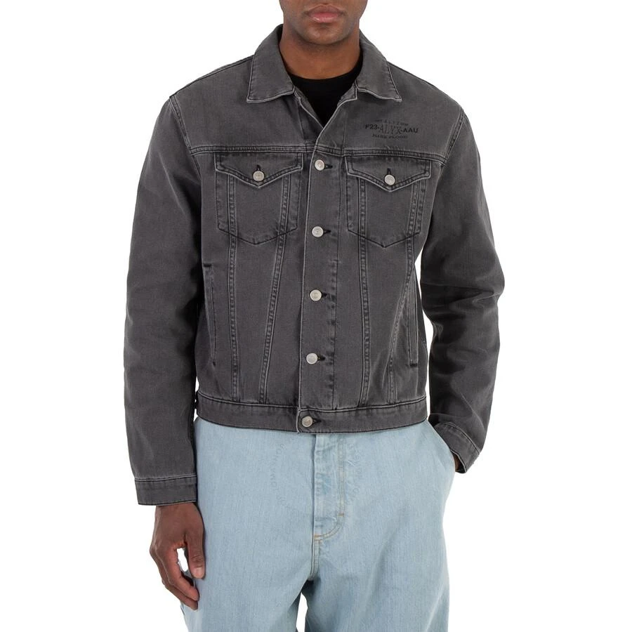 1017 ALYX 9SM Alyx Men's Washed Black Mark Flood Square Denim Jacket, Size Small 3
