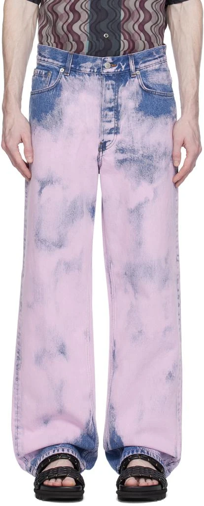 Dries Van Noten Pink Garment-Dyed Jeans 1