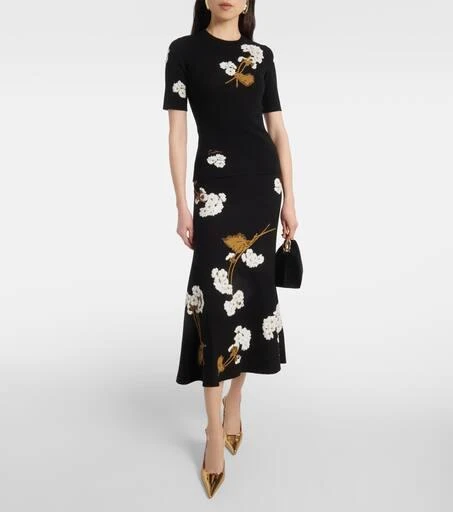 Erdem Bloom Mini velvet tote bag 5