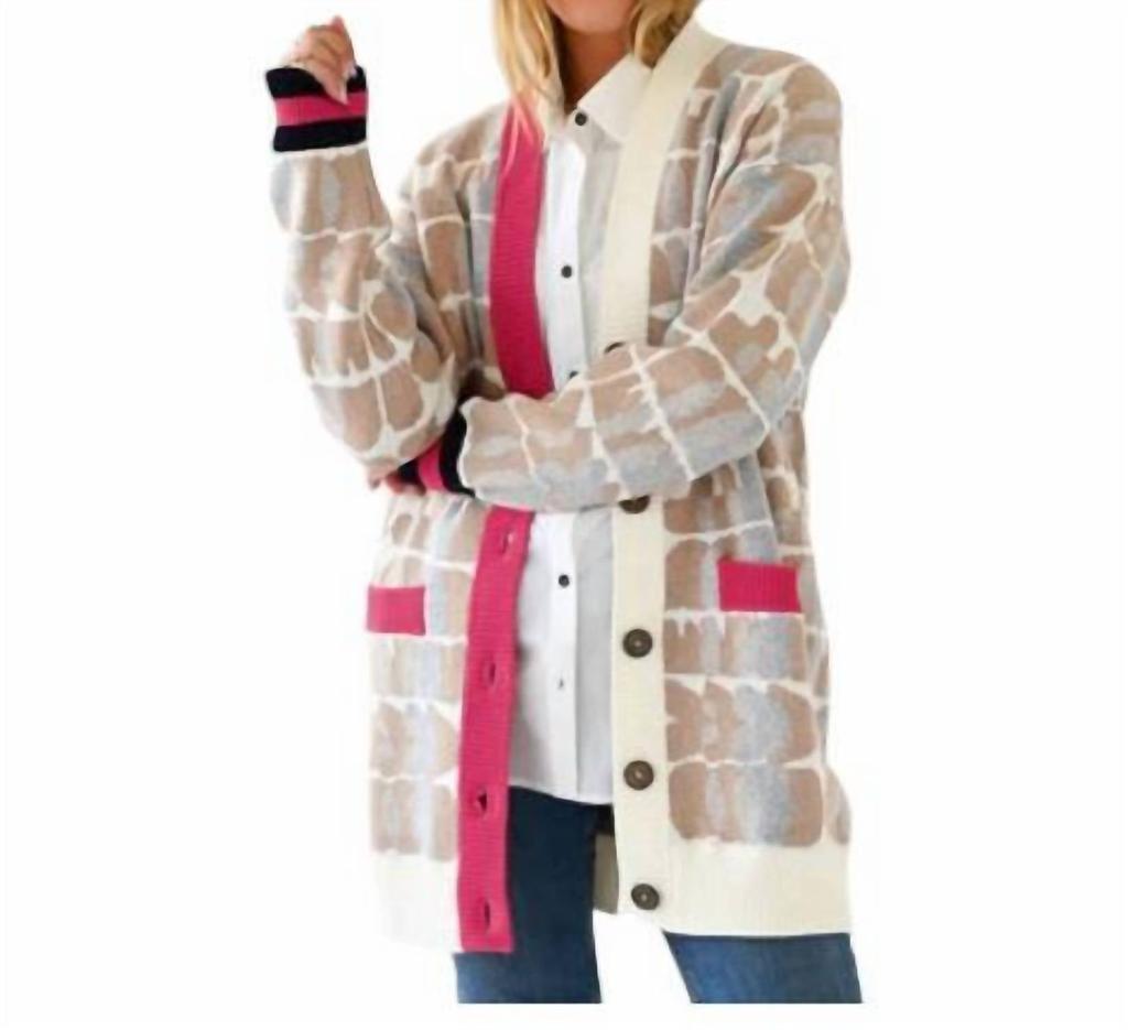 KERRI ROSENTHAL Jayney Cardigan In Loved Multi