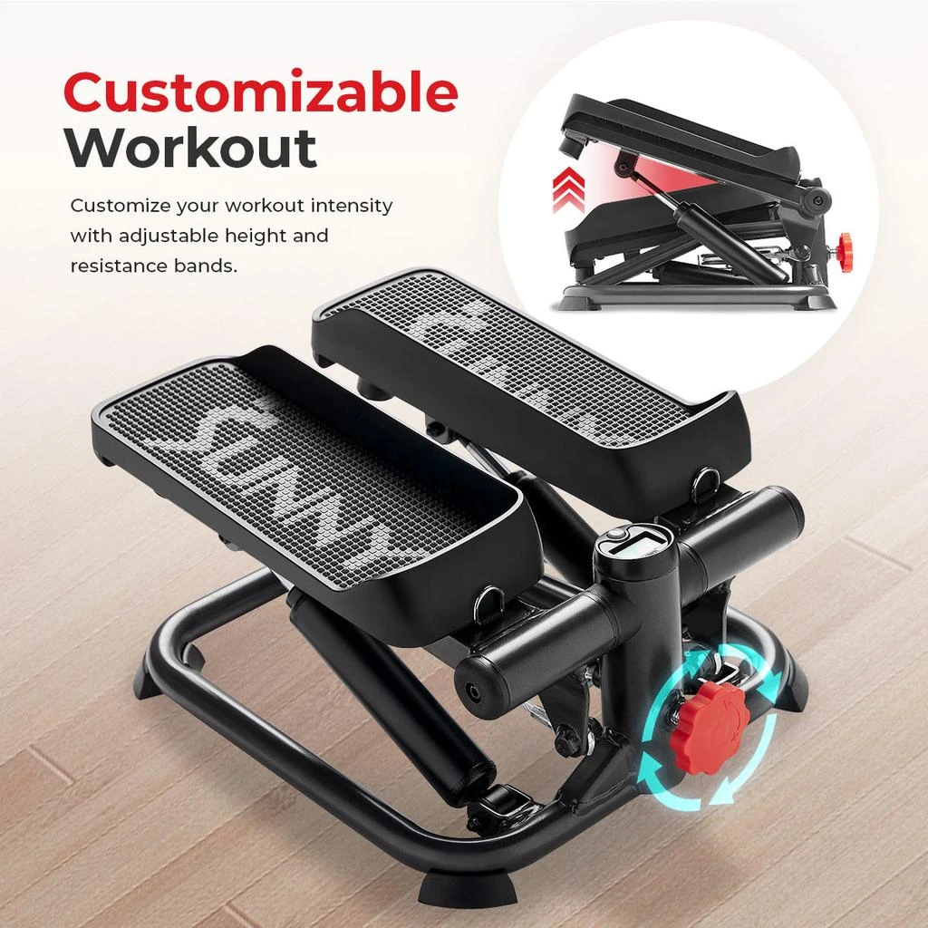 Sunny Health & Fitness Smart Advanced Stair Exercise Stepper with Exercise Bands 4