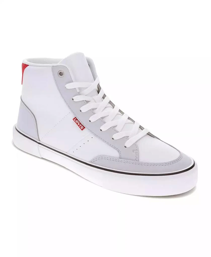 Levi\'s Men\'s Munro Faux-Leather Retro Low Top Sneakers White Size 8.5M Men main image 3