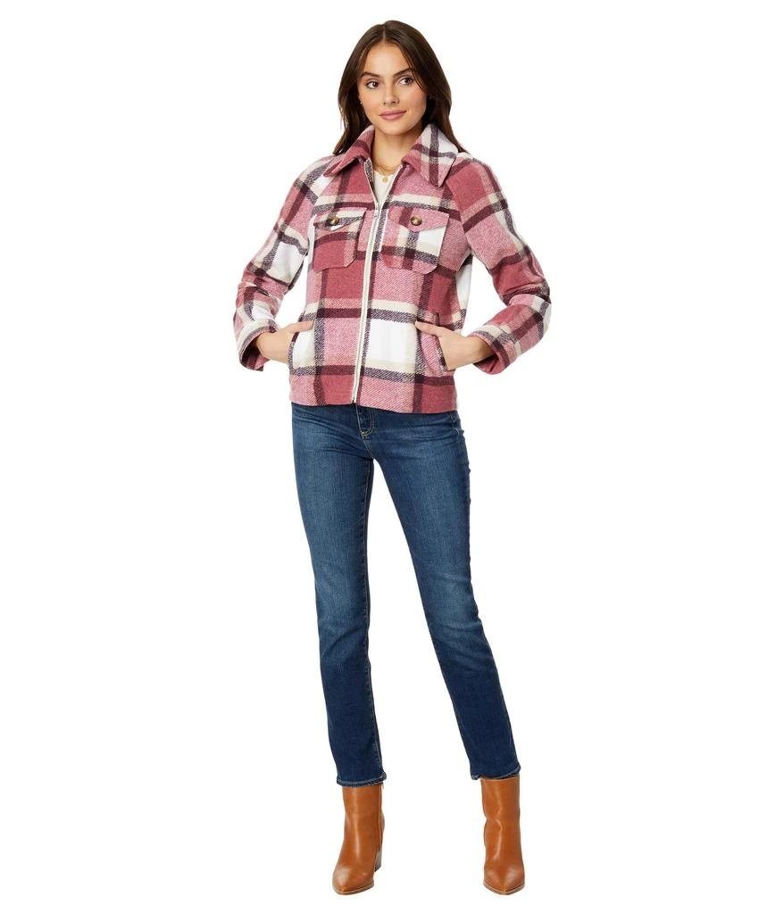 Avec Les Filles Plaid Zip Front Jacket 4