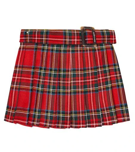 Dolce & Gabbana Pleated tartan virgin wool skirt 1