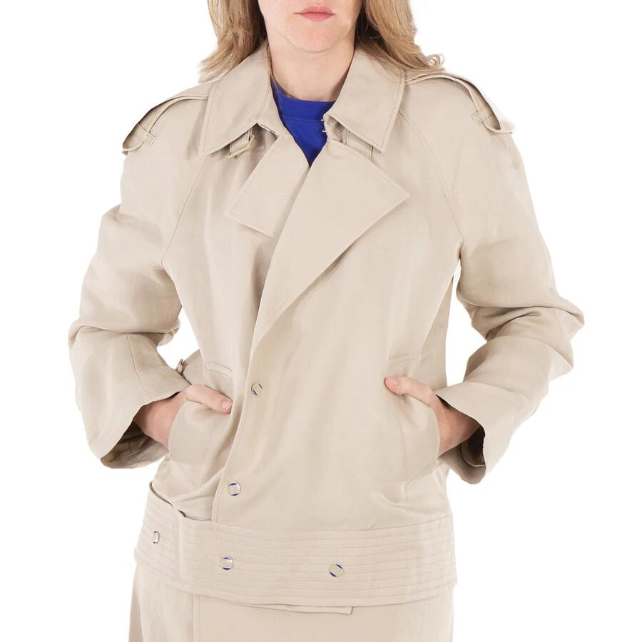 Burberry Double-Breasted Canvas Trench Jacket 1