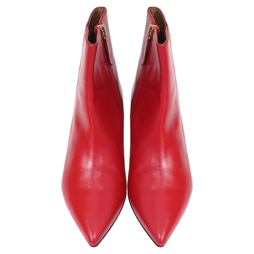 Altuzarra Quant Kitten Heel Ankle Boots in Red Leather 5