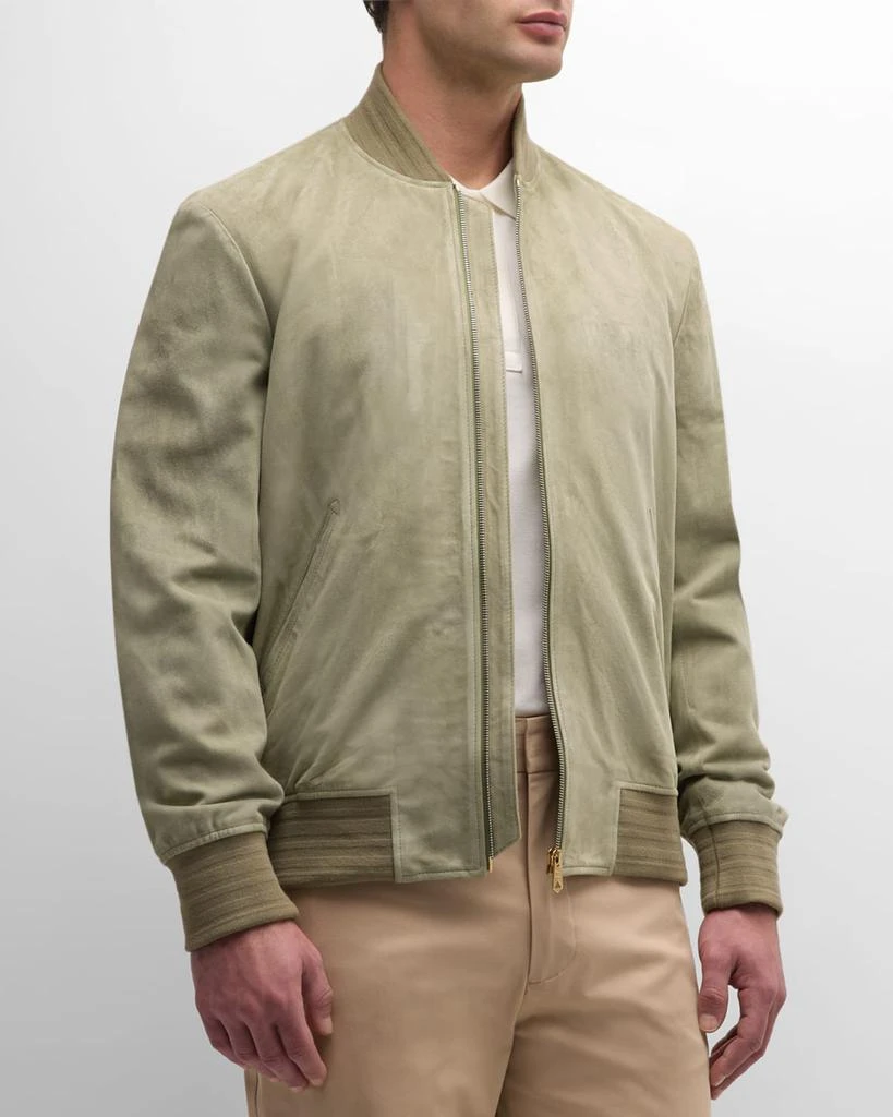Paul Smith Men's Suede Full-Zip Bomber Jacket 4