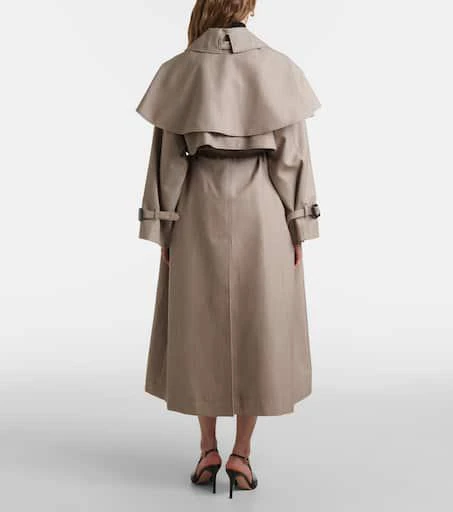 Altuzarra Billie caped virgin wool trench coat 3