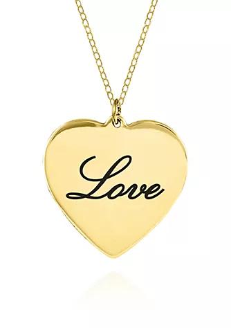 Belk & Co. Co. 10K Yellow Gold Love Heart Pendant