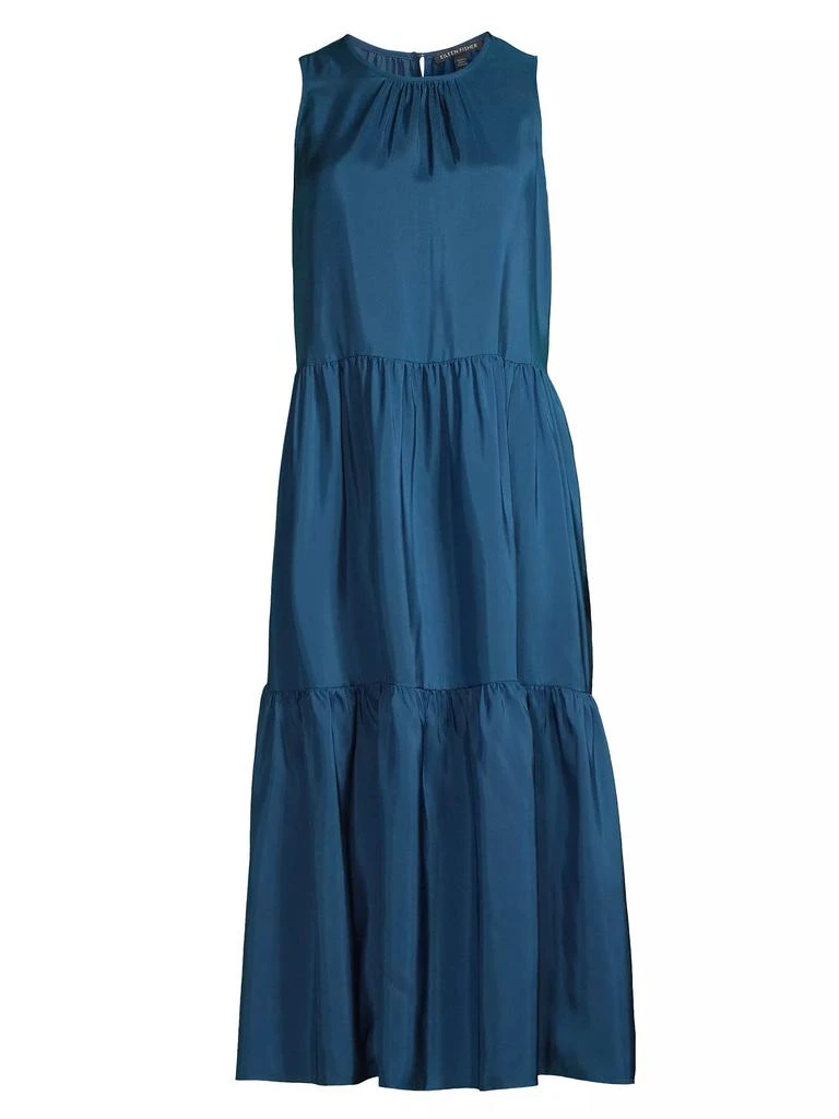 Eileen Fisher Tiered Silk Midi-Dress 1