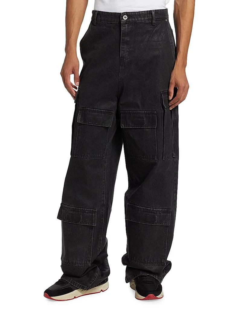 Who Decides War Waxed Cotton Wide-Leg Cargo Pants 3