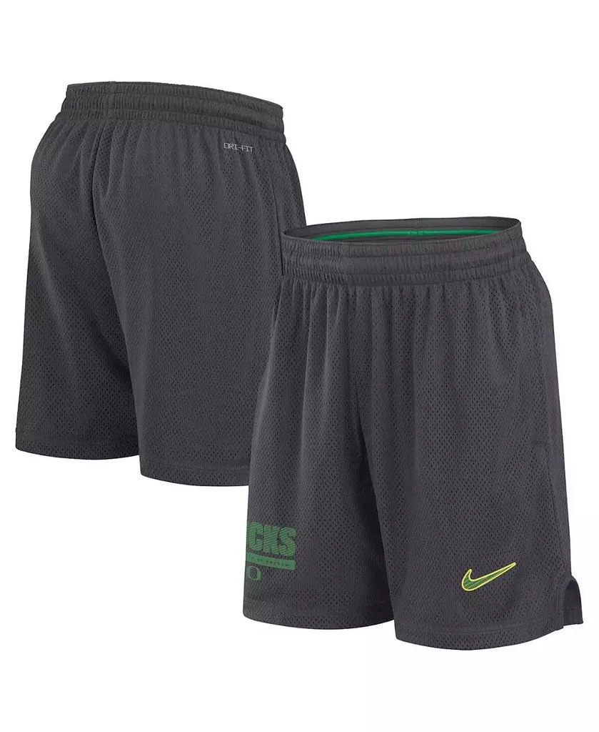 NIKE Men's Anthracite Oregon Ducks 2024 Sideline Mesh Shorts 1