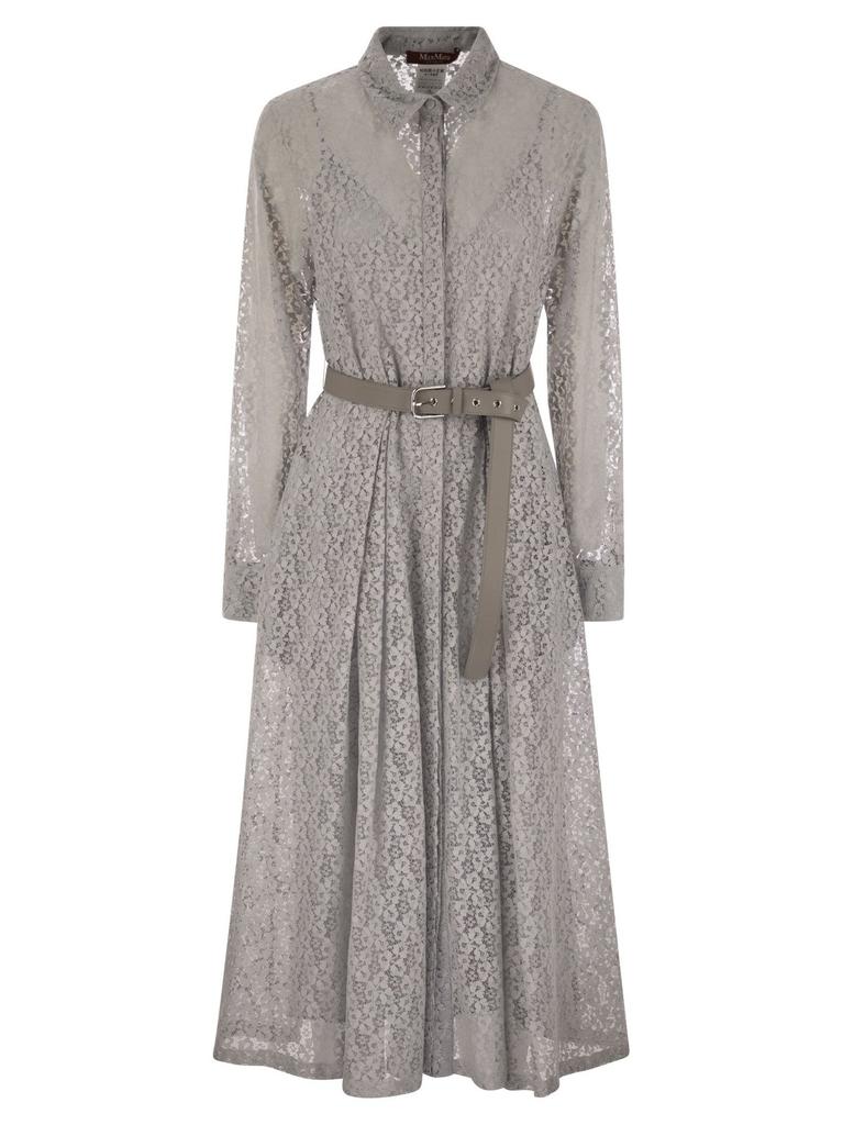 【関税&送料込み】Max Mara Dress Max Mara Max Mara Studio Canada Lace Shirt Dress - Shirts